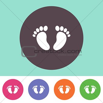 Baby footprint icon 