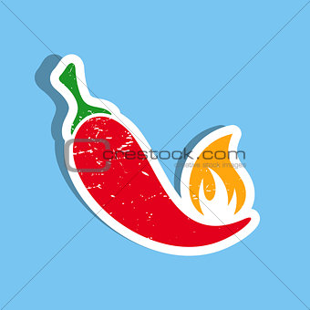 Chilli pepper label