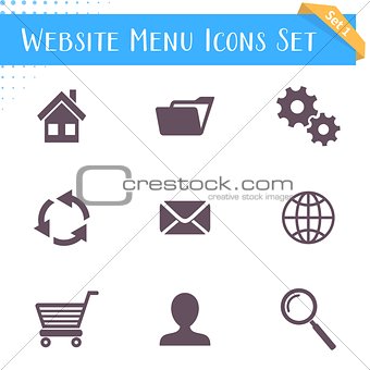 Website menu icons