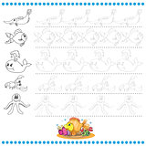 Connect the dots number of images - exercise for kids 
