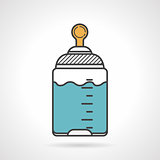 Baby bottle flat vector icon