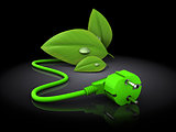 green energy plug in 3d