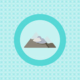 Mountains vacation flat icon