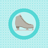 Ice skating flat icon