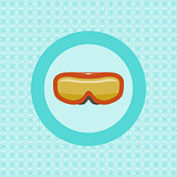 Ski goggles flat icon