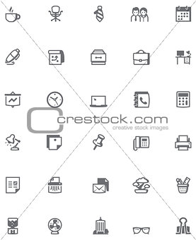 Vector office icon set