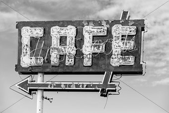 Black and White Cafe Sign