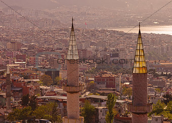 Minarets in Izmir Turkey
