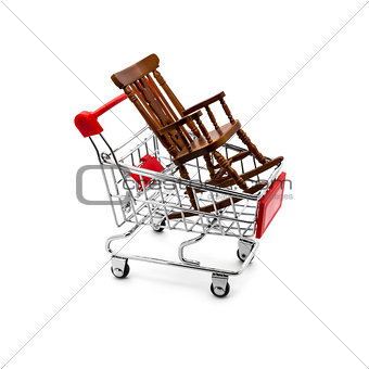 Rocking chair in a shopping cart