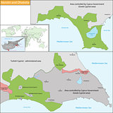 Akrotiri and Dhekelia map