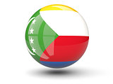 Round icon of flag of comoros