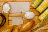 Ingredients for baking bread