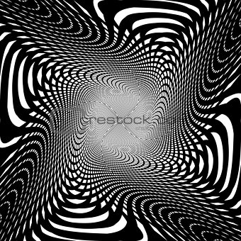 Design uncolored trellis interlaced spiral background