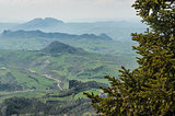 Panoramic view of the italian hills