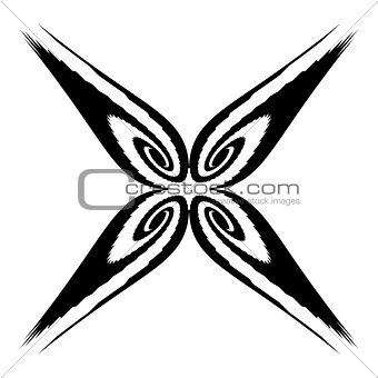 Design monochrome decorative butterfly