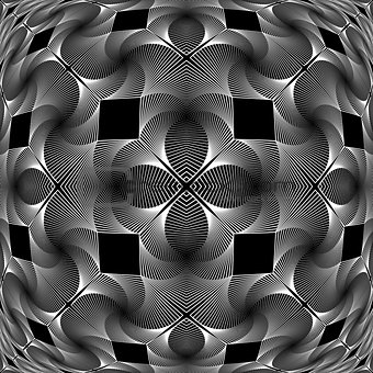 Design monochrome decorative geometric pattern