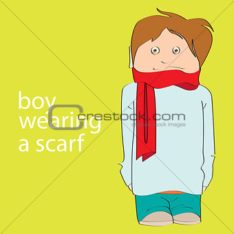 boy wearing a scarf