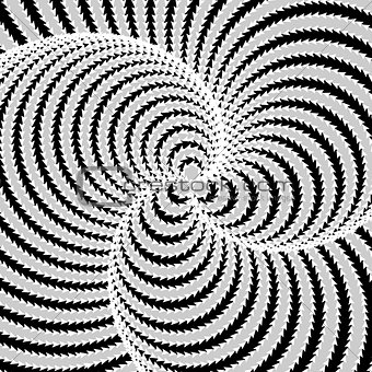 Design monochrome circular illusion background