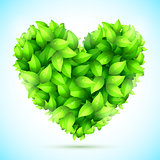 Green Leaves Heart