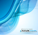 Abtract waves background for brochures and flyers design.