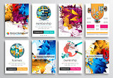 Set of Flyer Design, Infographics. Brochure Designs, Technology Backgrounds