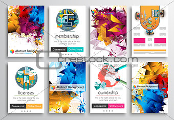 Set of Flyer Design, Infographics. Brochure Designs, Technology Backgrounds
