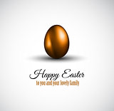 Happy Easter Background with a Colorful Egg with Shadow 