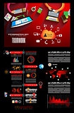 Infographic teamwork and brainstorming with Flat style