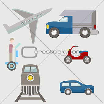 Flat Transportation Icons