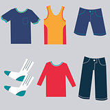 Flat Clothing Icons