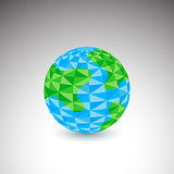 Polygon Globe Icon