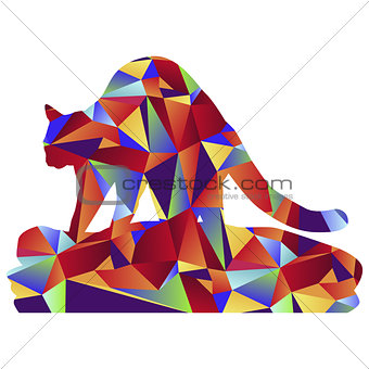 Polygon Cat Kneading Icon