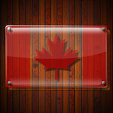 Glass Framework with Canadian Flag