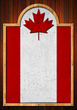 Signboard with Canadian Flag