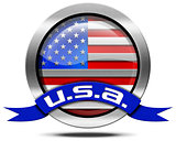 USA Flag - Metal Icon