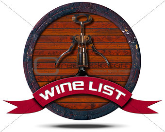 Wine List - Wooden Icon