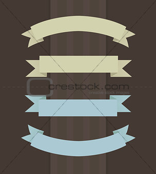 Vector illustration of ribbons in vintage colors 