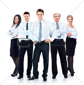 Group of business people team. Isolated