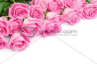 Valentines day background with pink roses