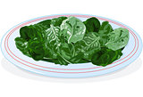 Plate of spinach