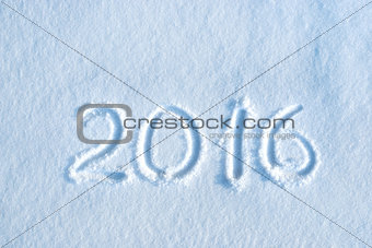 2016 written in snow