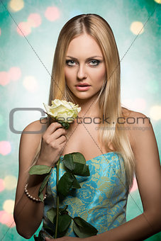 spring girl with flower 