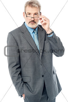 Handsome businessman wearing eyeglasses