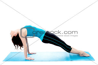Beautiful fitness woman doing exercise