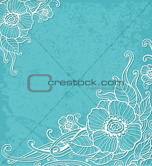 Background with white flowers