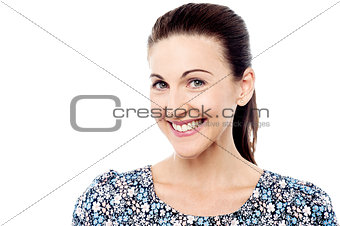 Attractive woman with bright smile