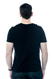 Rear view of a casual man