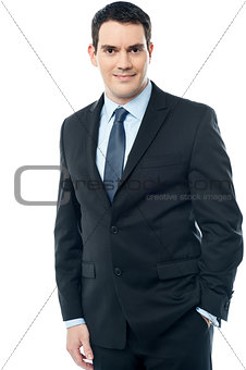 Middle aged business man, isolated on white