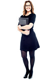 Corporate woman with folder