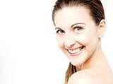 Face of beautiful woman with clean fresh skin